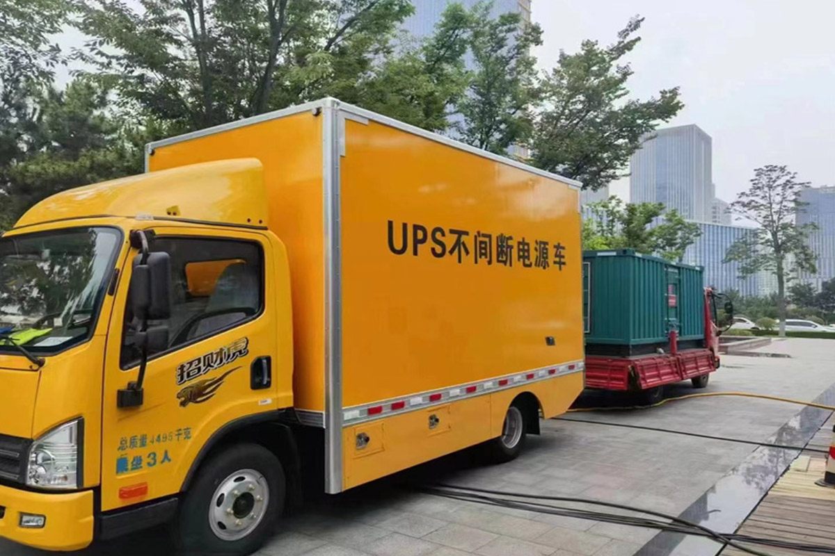 银州发电机租赁施工现场