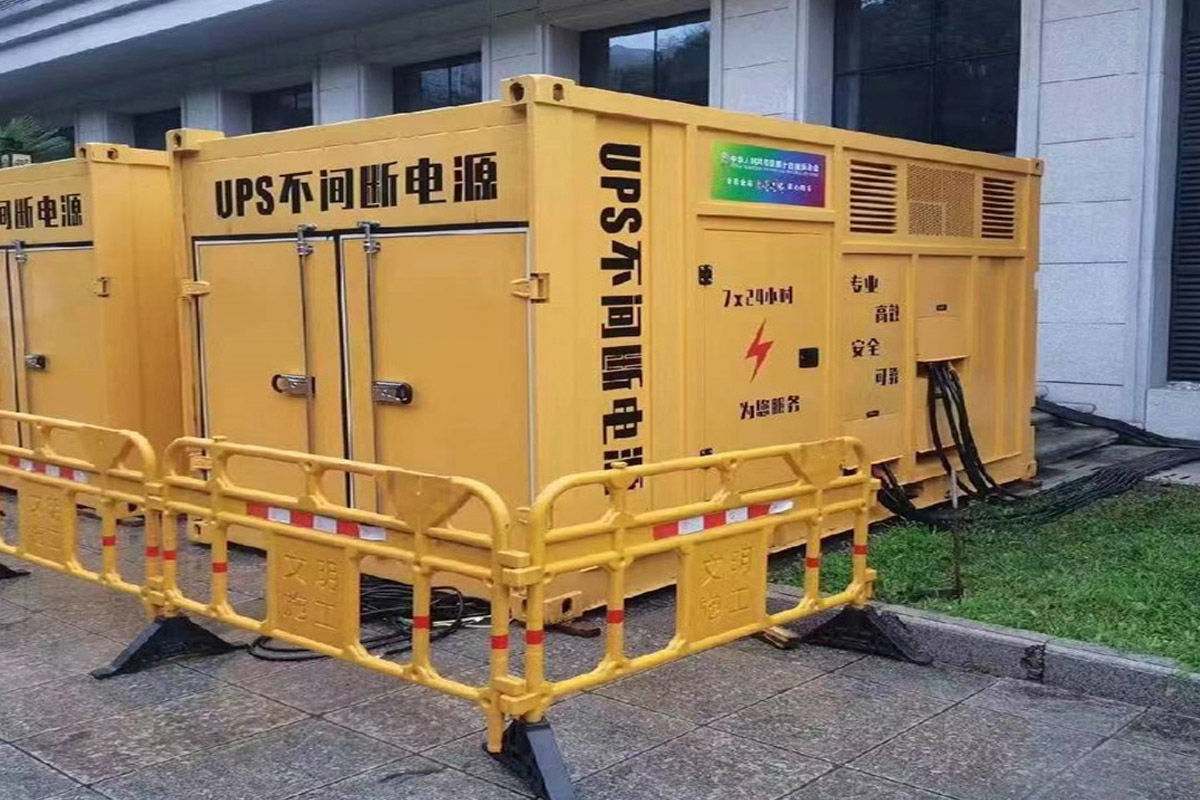 银州发电机租赁施工现场
