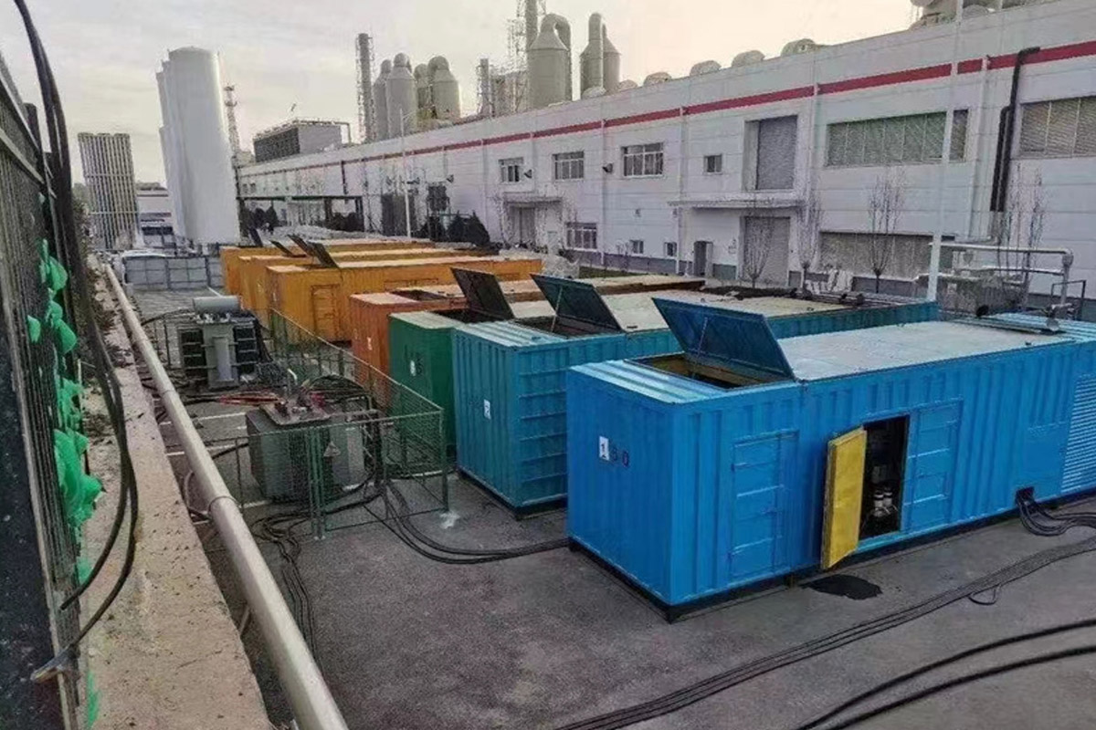银州发电机租赁施工现场